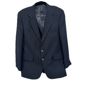 Vintage 70s Levi’s Action Suit Mens 42R Navy Blue Sportcoat